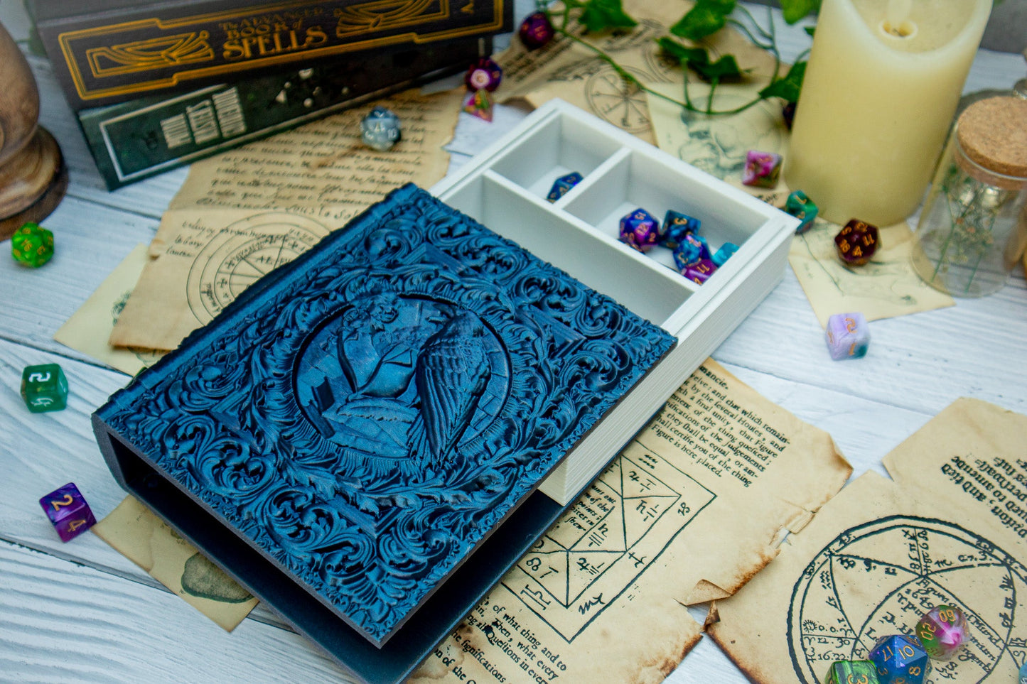 Raven Dice tome - Dice holder & Dice tray