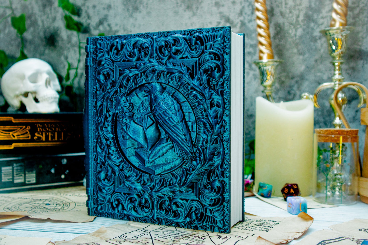 Raven Dice tome - Dice holder & Dice tray