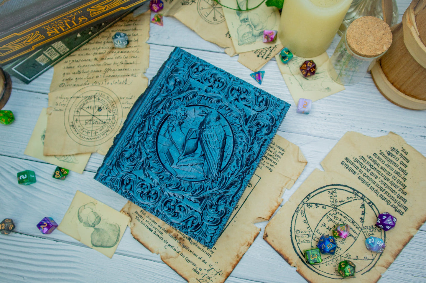 Raven Dice tome - Dice holder & Dice tray