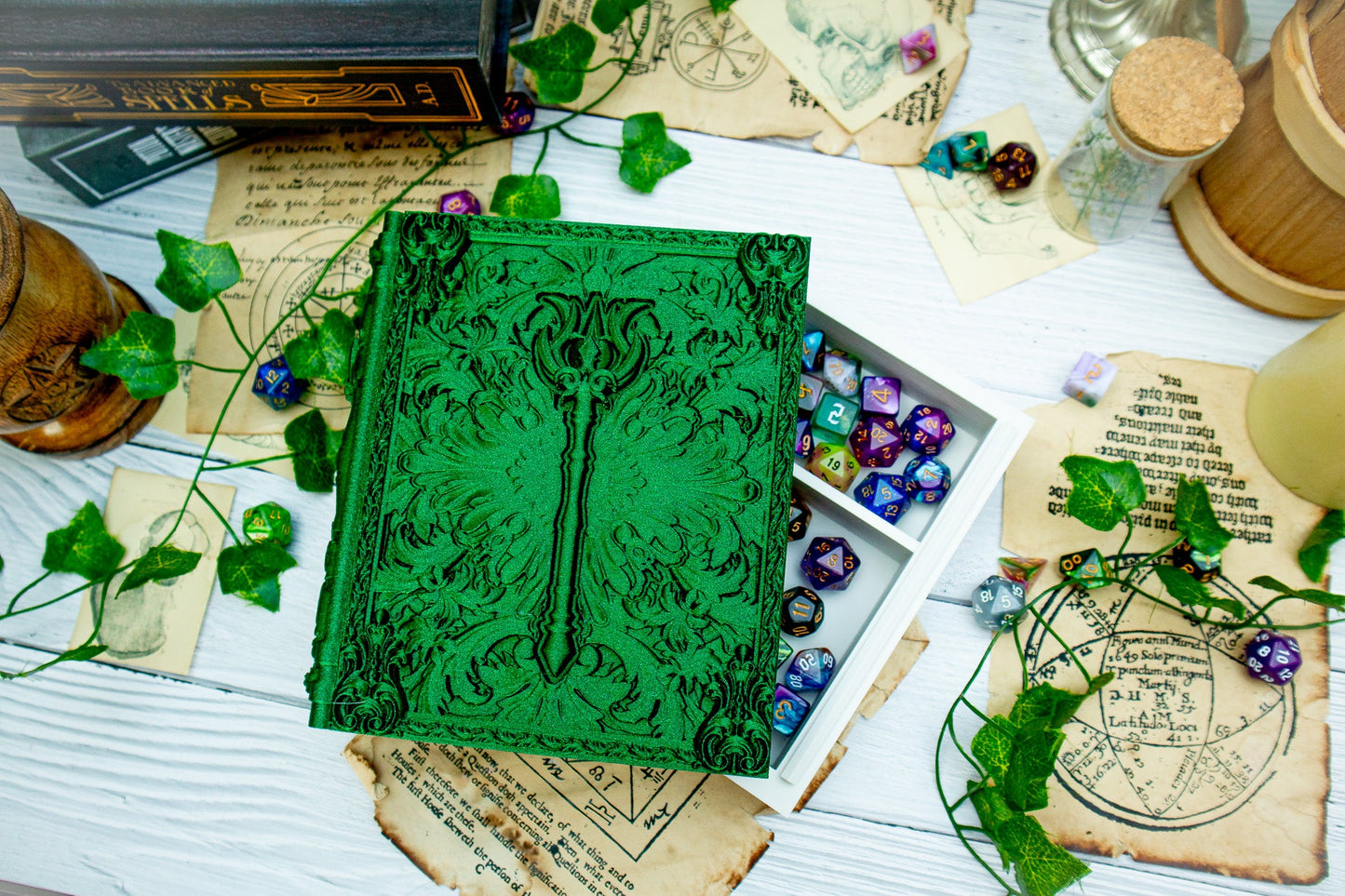 Sorcerer Staff Dice tome - Dice holder & Dice tray