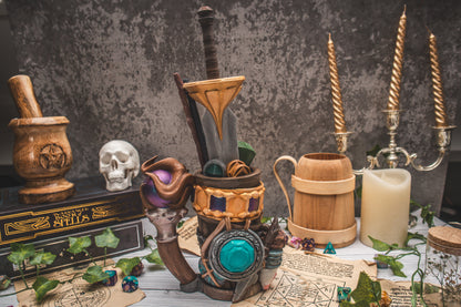 Magic Item Dice Mug + Dice Tower