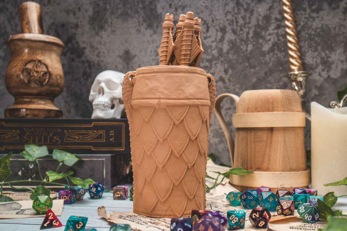 Quiver Dice Mug + Dice Tower