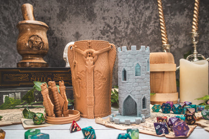 Quiver Dice Mug + Dice Tower