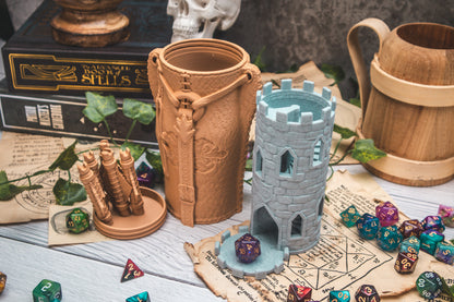 Quiver Dice Mug + Dice Tower