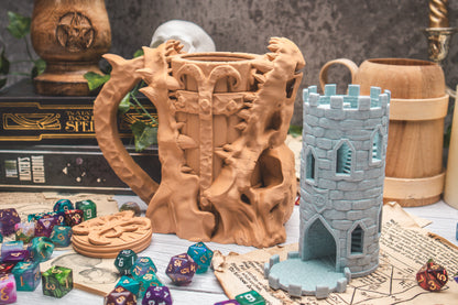 Dragon Skull Dice Mug + Dice tower