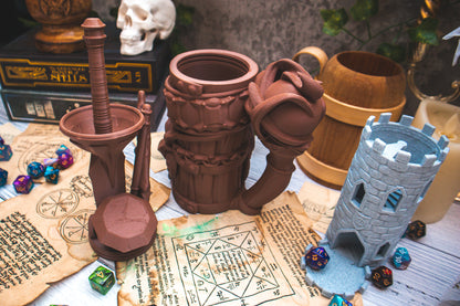 Magic Item Dice Mug + Dice Tower