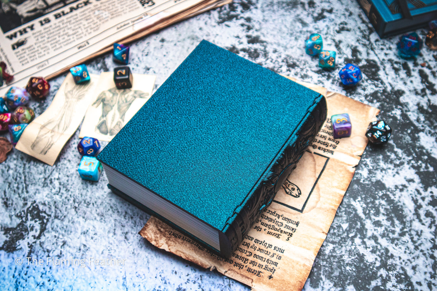 Water Magic Dice Tome - Holder, Tower & Dice tray