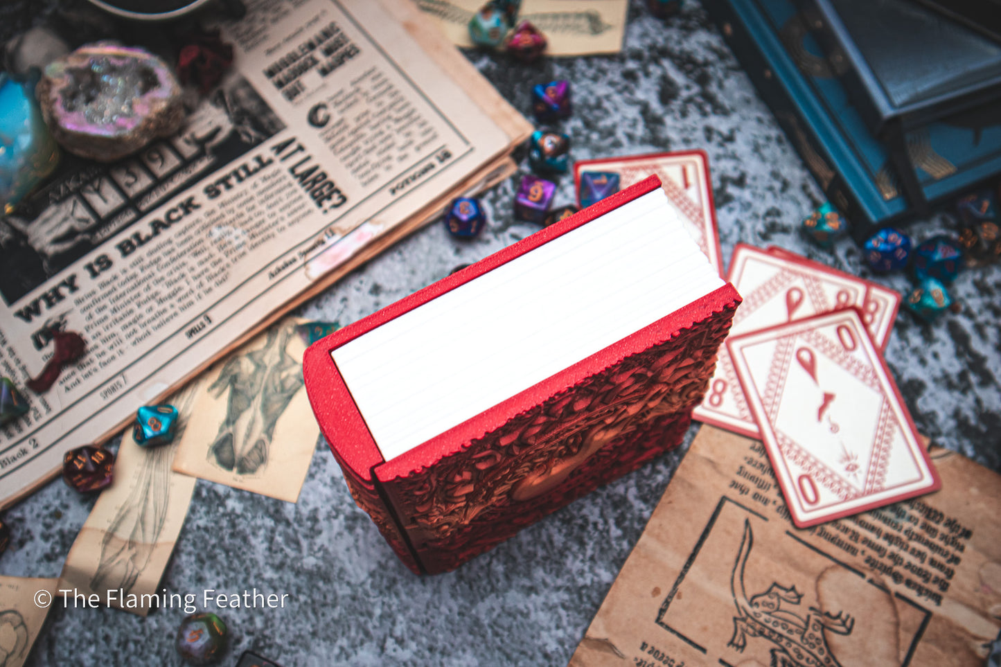 Fireball Dice Tome - Holder, Tower & Dice tray