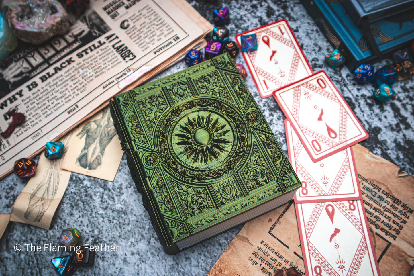 Sun Dice Tome - Holder, Tower & Dice tray