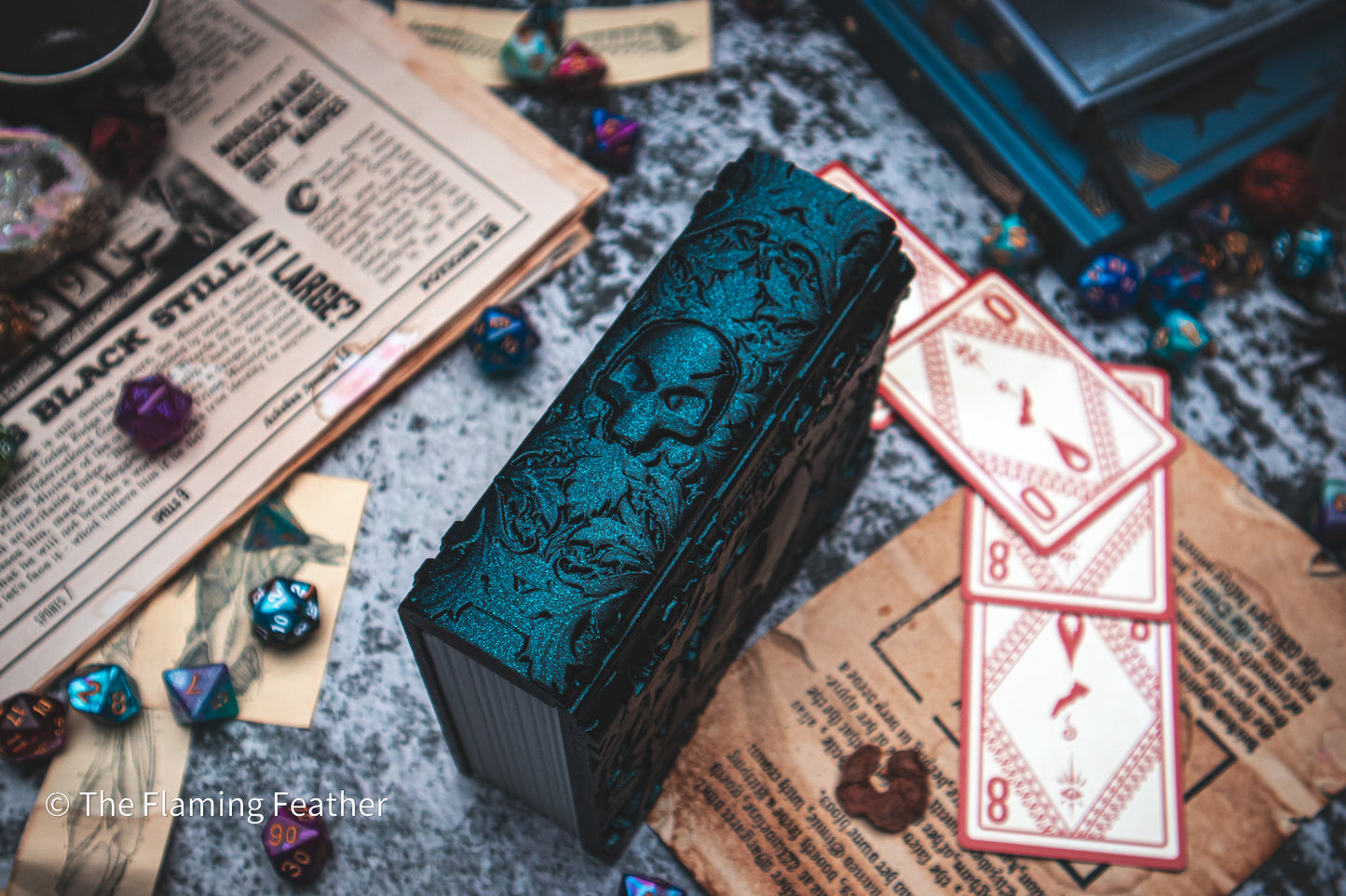 Skull Dice Tome - Holder, Tower & Dice tray