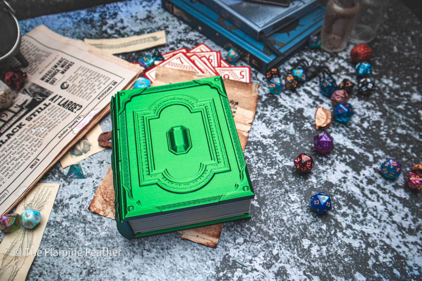 Vintage Dice Tome - Holder, Tower & Dice tray