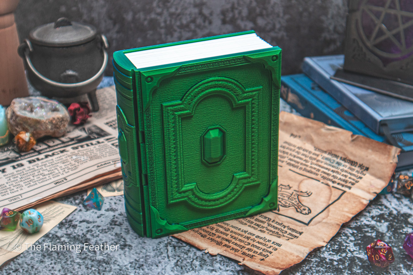 Vintage Dice Tome - Holder, Tower & Dice tray