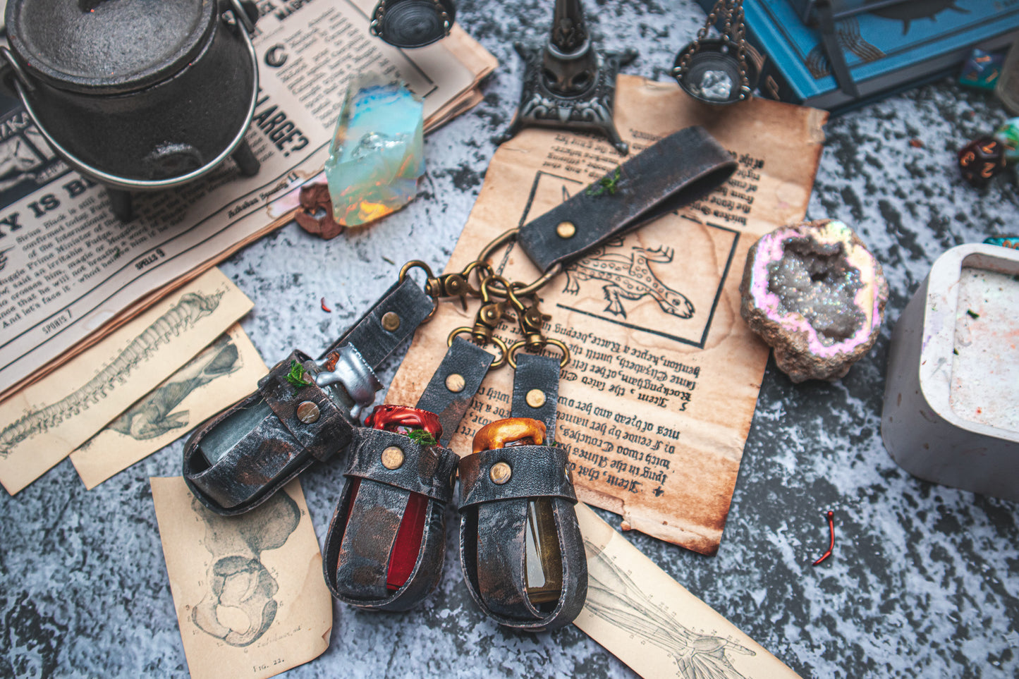 Belt Potion set - Healing, Sunlight and Liquid Silver