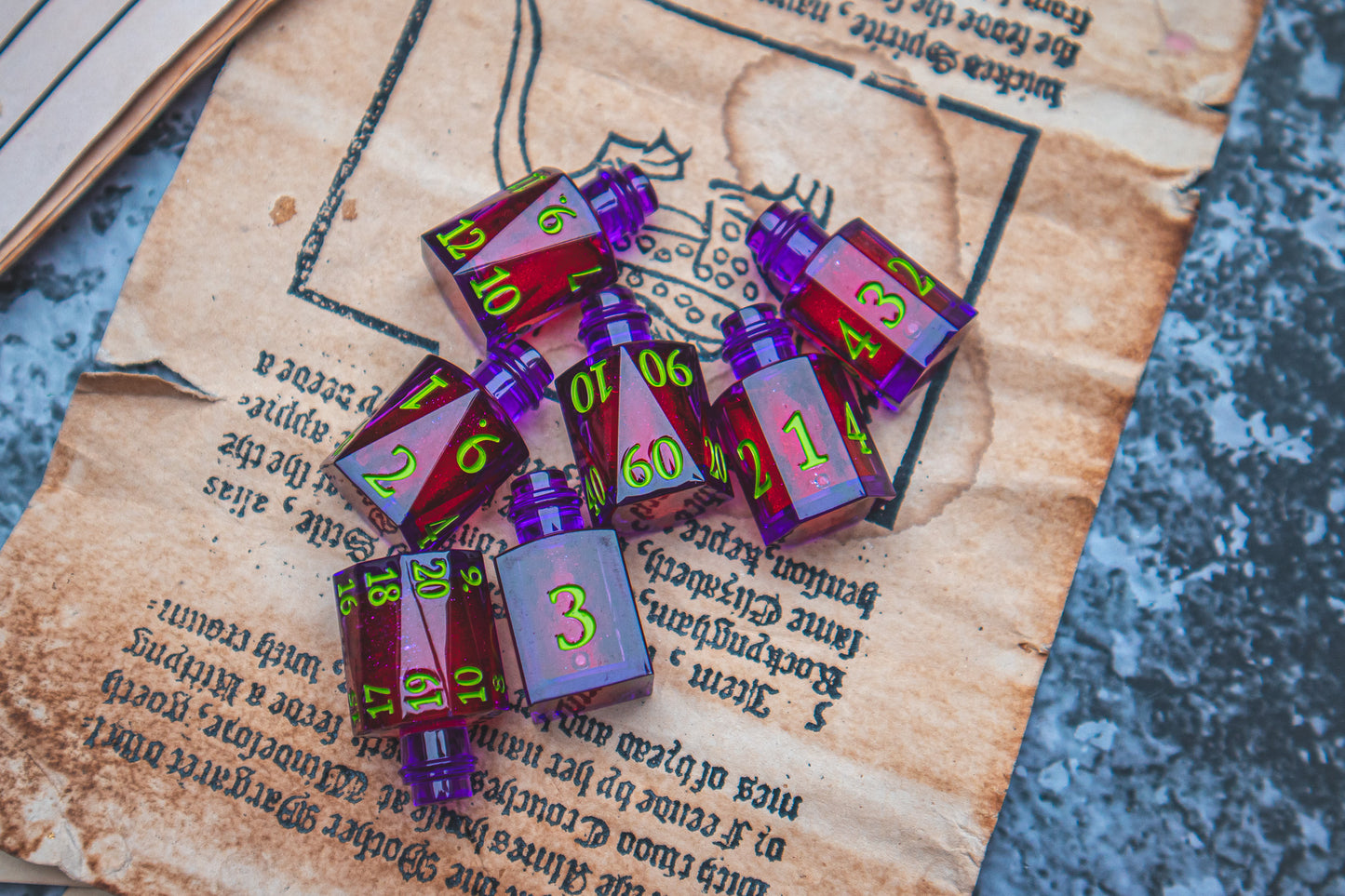 Witchblood - Liquid Core Potion bottle dice set