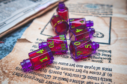 Witchblood - Liquid Core Potion bottle dice set
