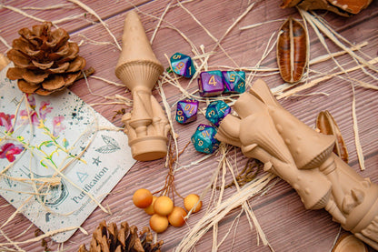Feywild dice wand holder - The Flaming Feather & Flaming Filament