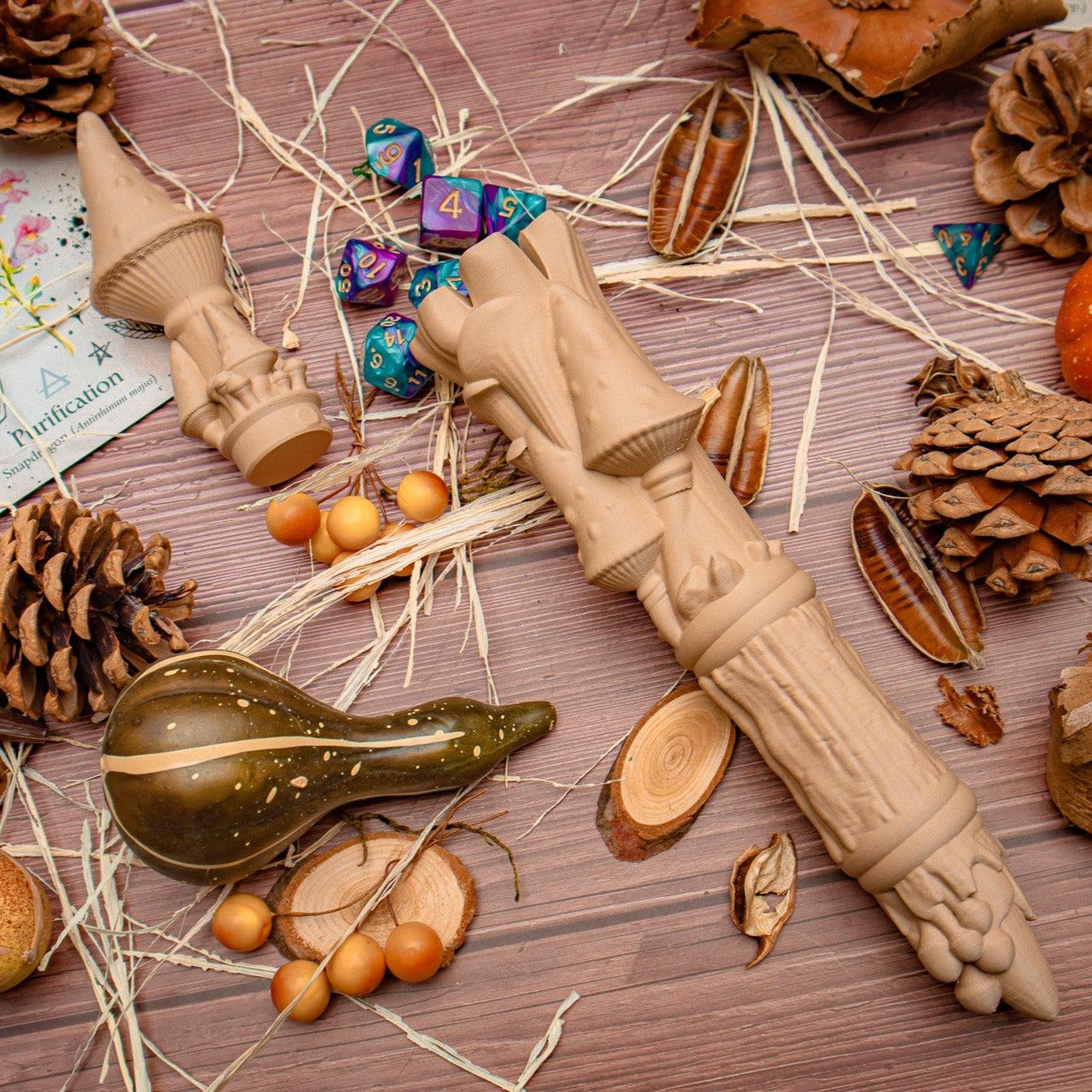 Feywild dice wand holder - The Flaming Feather & Flaming Filament