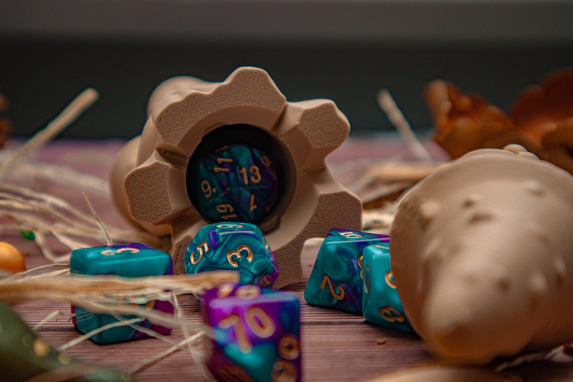 Feywild dice wand holder - The Flaming Feather & Flaming Filament