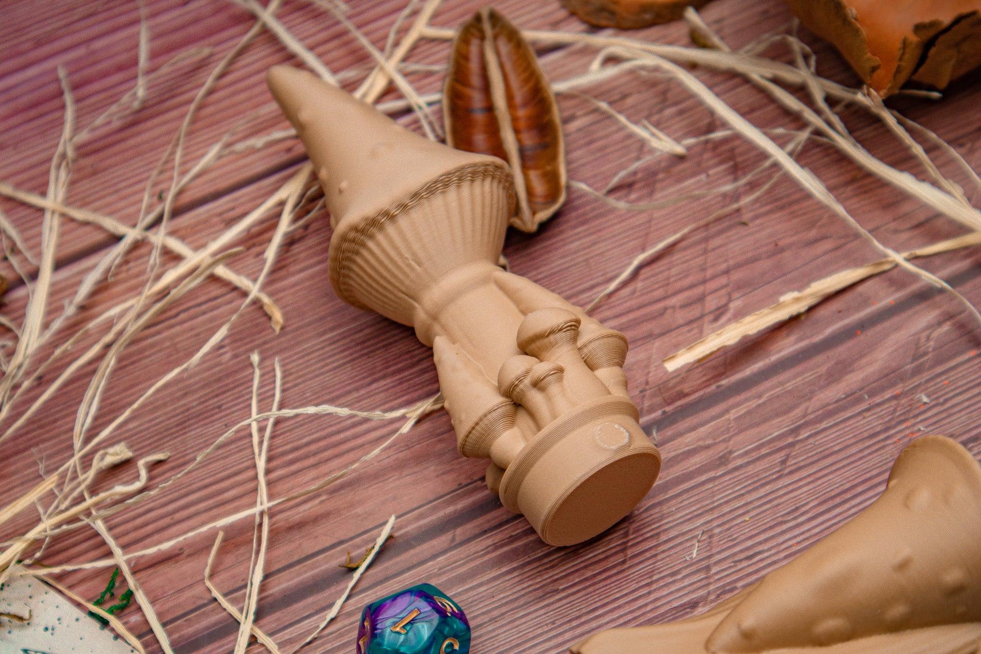 Feywild dice wand holder - The Flaming Feather & Flaming Filament