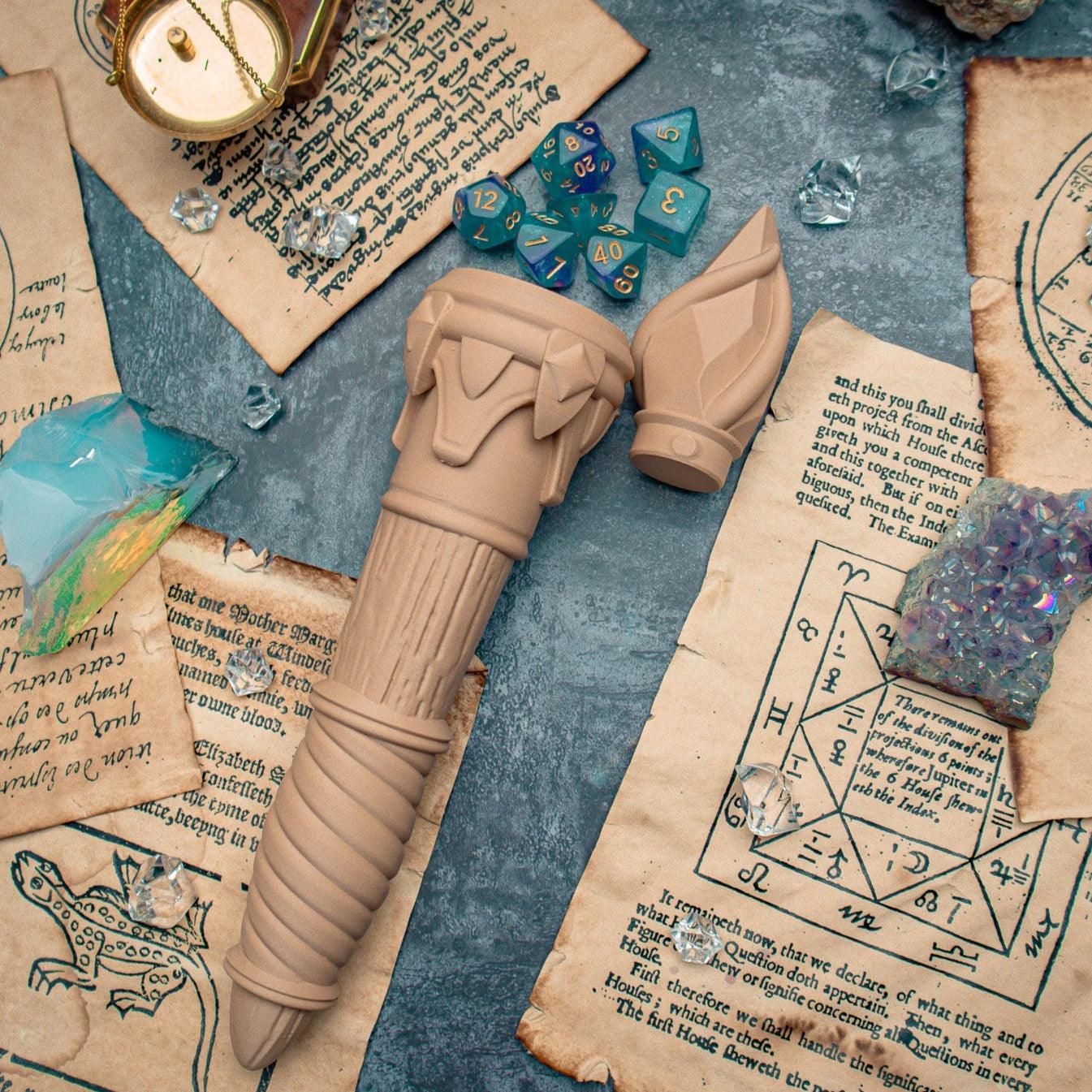 Crystal dice wand Dnd - The Flaming Feather & Flaming Filament