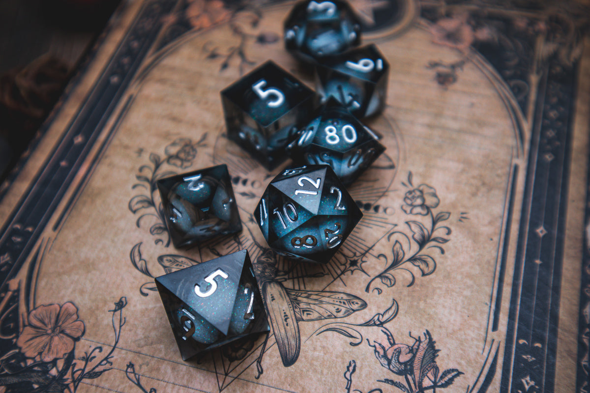 Spectral Shards- Liquid Core Premium Resin Dice set