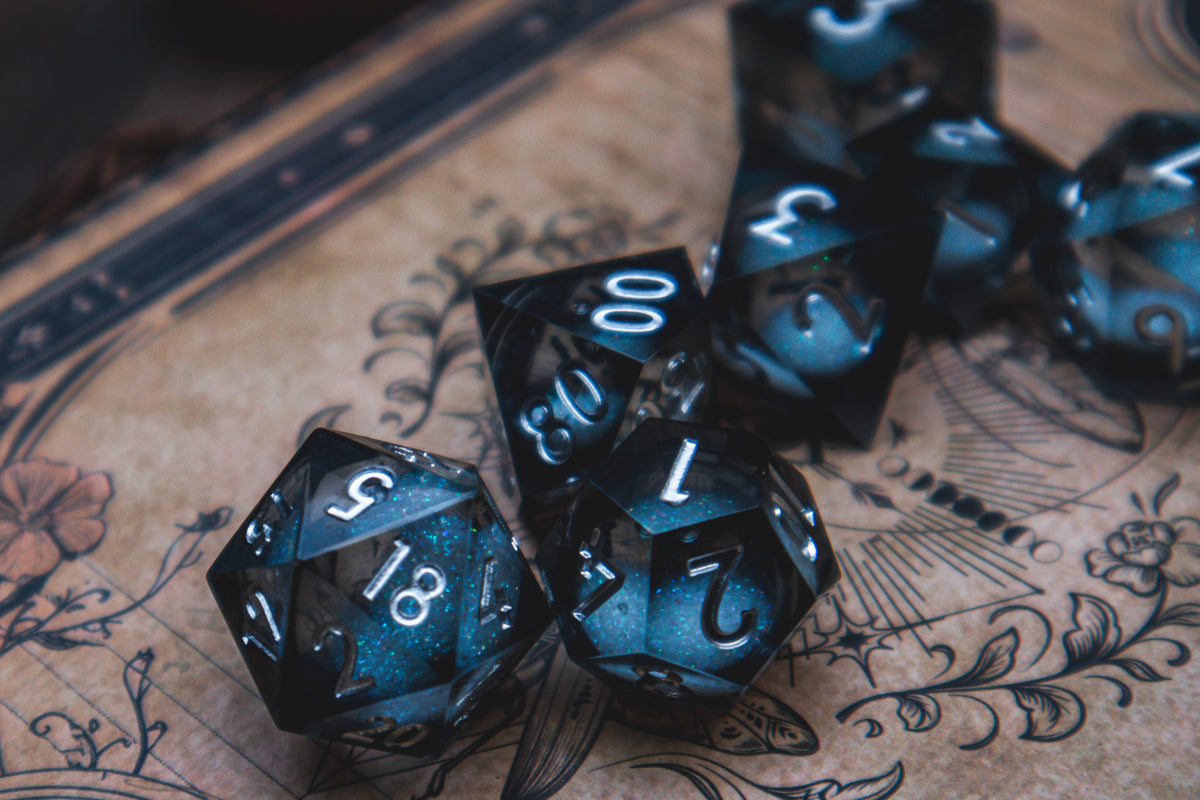 Spectral Shards- Liquid Core Premium Resin Dice set