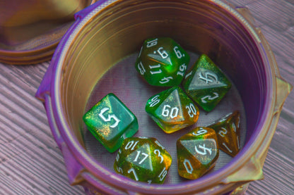 Sorcerer dice box - The Flaming Feather & Flaming Filament