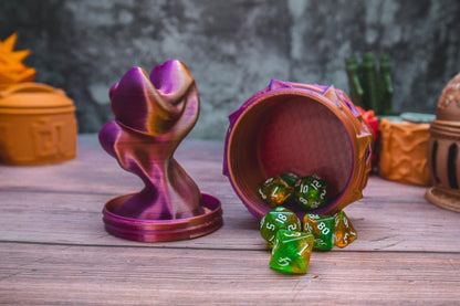 Sorcerer dice box - The Flaming Feather & Flaming Filament