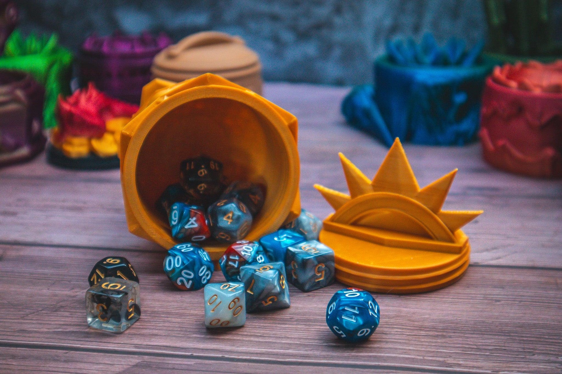 Paladin dice box - The Flaming Feather & Flaming Filament