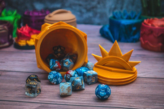 Paladin dice box - The Flaming Feather & Flaming Filament