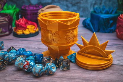 Paladin dice box - The Flaming Feather & Flaming Filament