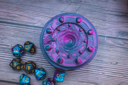 Warlock dice box - The Flaming Feather & Flaming Filament