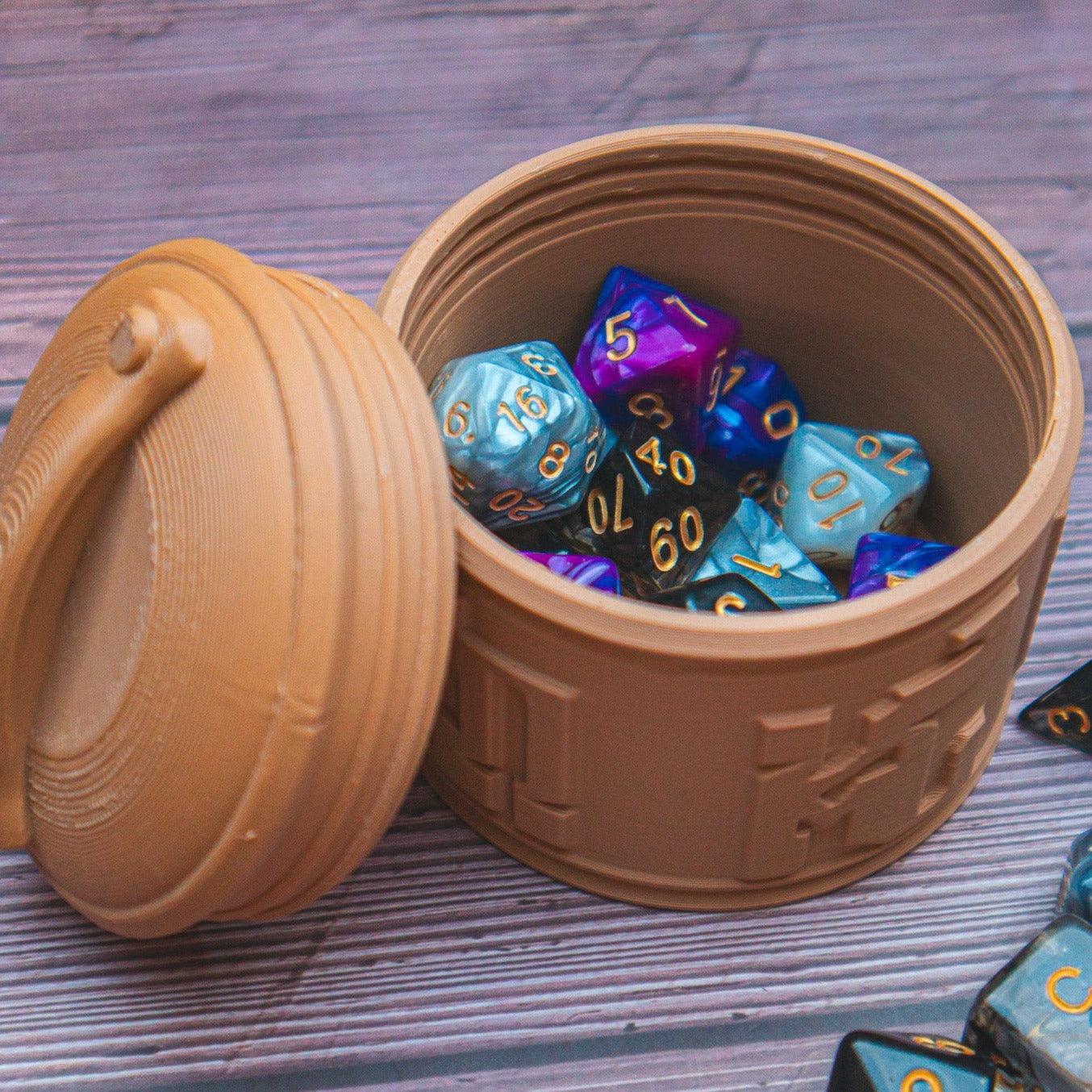 Monk dice box - The Flaming Feather & Flaming Filament