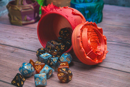 Barbarian dice box - The Flaming Feather & Flaming Filament