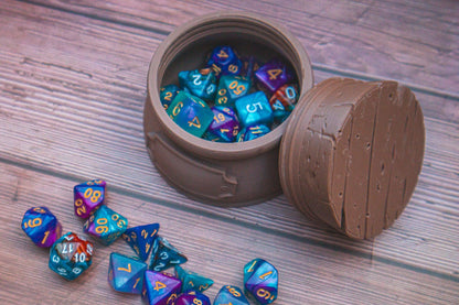 Wizard dice box - The Flaming Feather & Flaming Filament