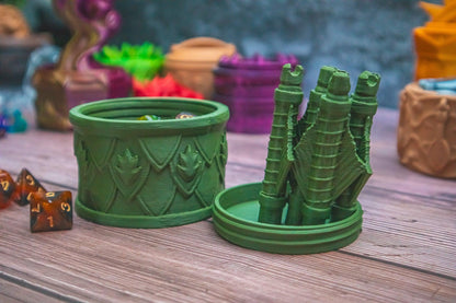 Ranger dice box - The Flaming Feather & Flaming Filament