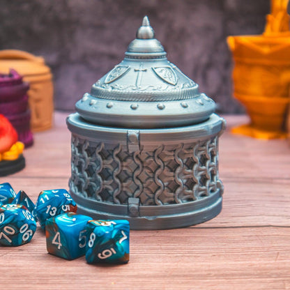Fighter dice box - The Flaming Feather & Flaming Filament