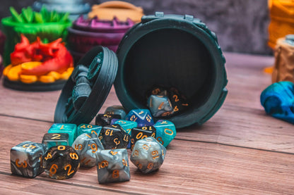 Rogue dice box - The Flaming Feather & Flaming Filament