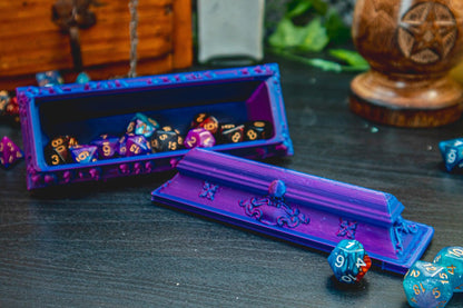 Casket Dice holder - The Flaming Feather & Flaming Filament