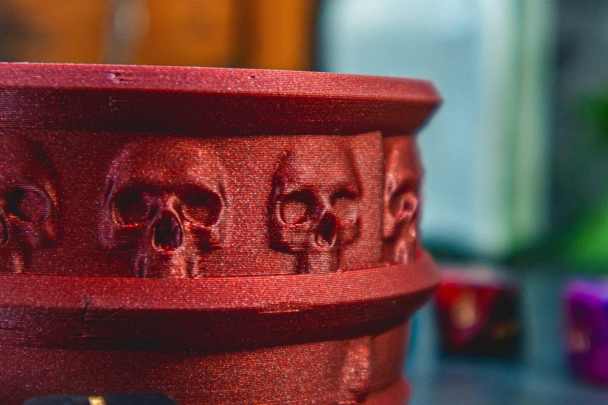 Necromancer Dice holder - The Flaming Feather & Flaming Filament