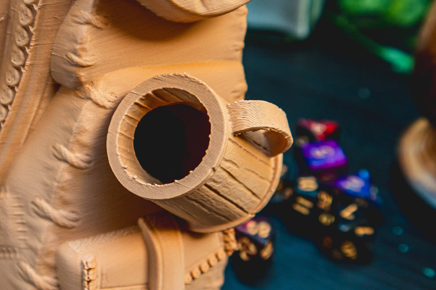 Adventurer's Backpack Dice Tower - The Flaming Feather & Flaming Filament