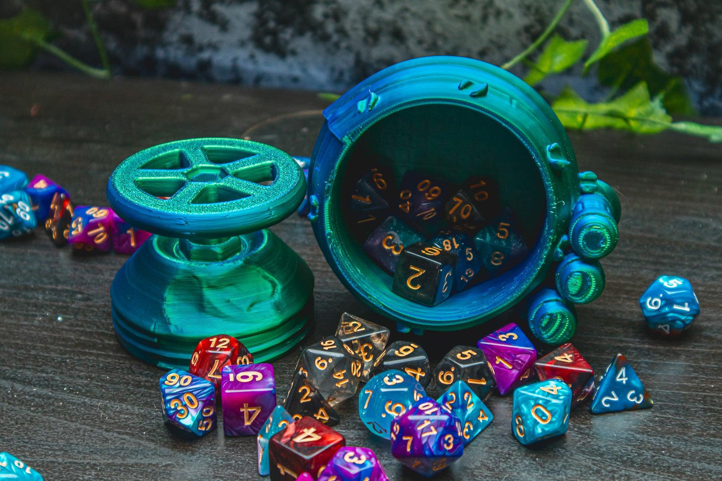 Gadgeteer Dice Box - The Flaming Feather & Flaming Filament