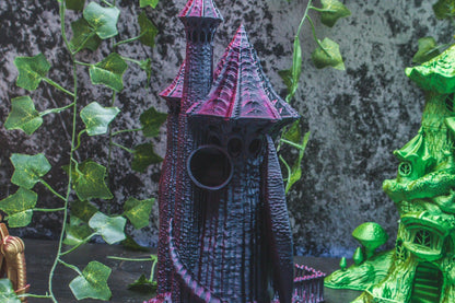 Skeletal Dragon Dice Tower - The Flaming Feather & Flaming Filament
