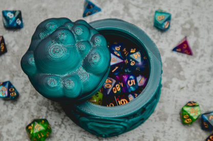 Tavern Brawler dice box - The Flaming Feather & Flaming Filament