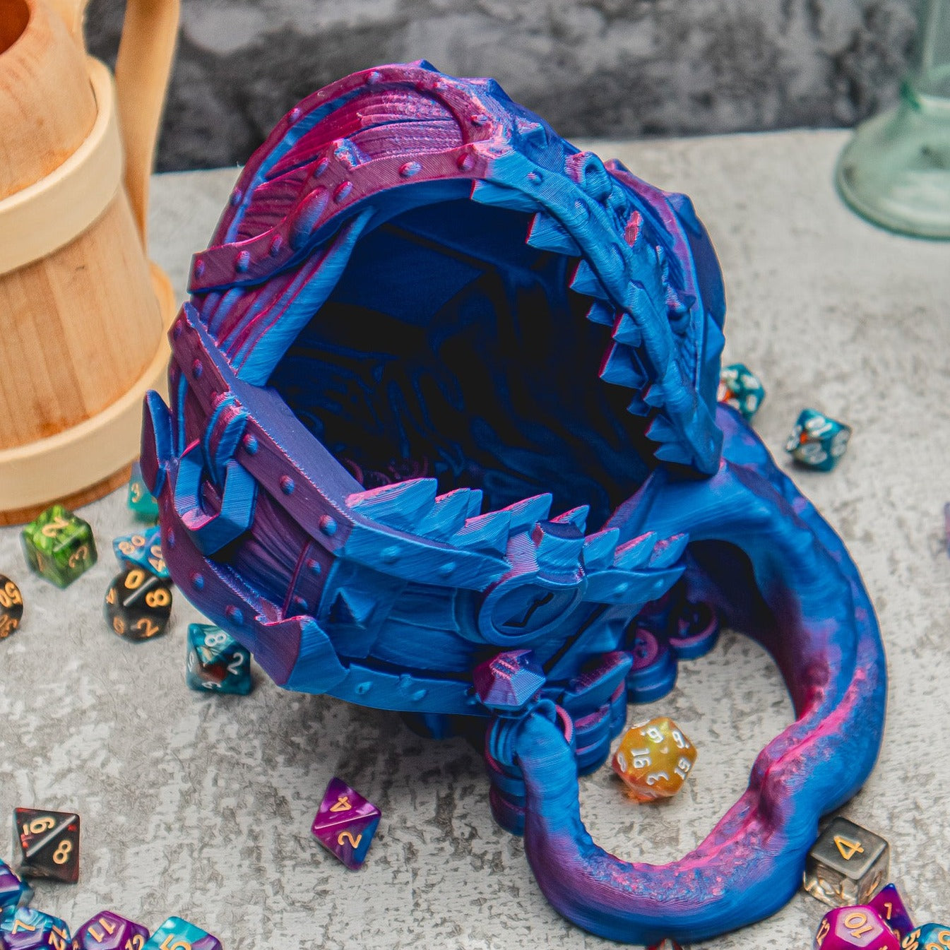 Mimic Dice Tower - The Flaming Feather & Flaming Filament