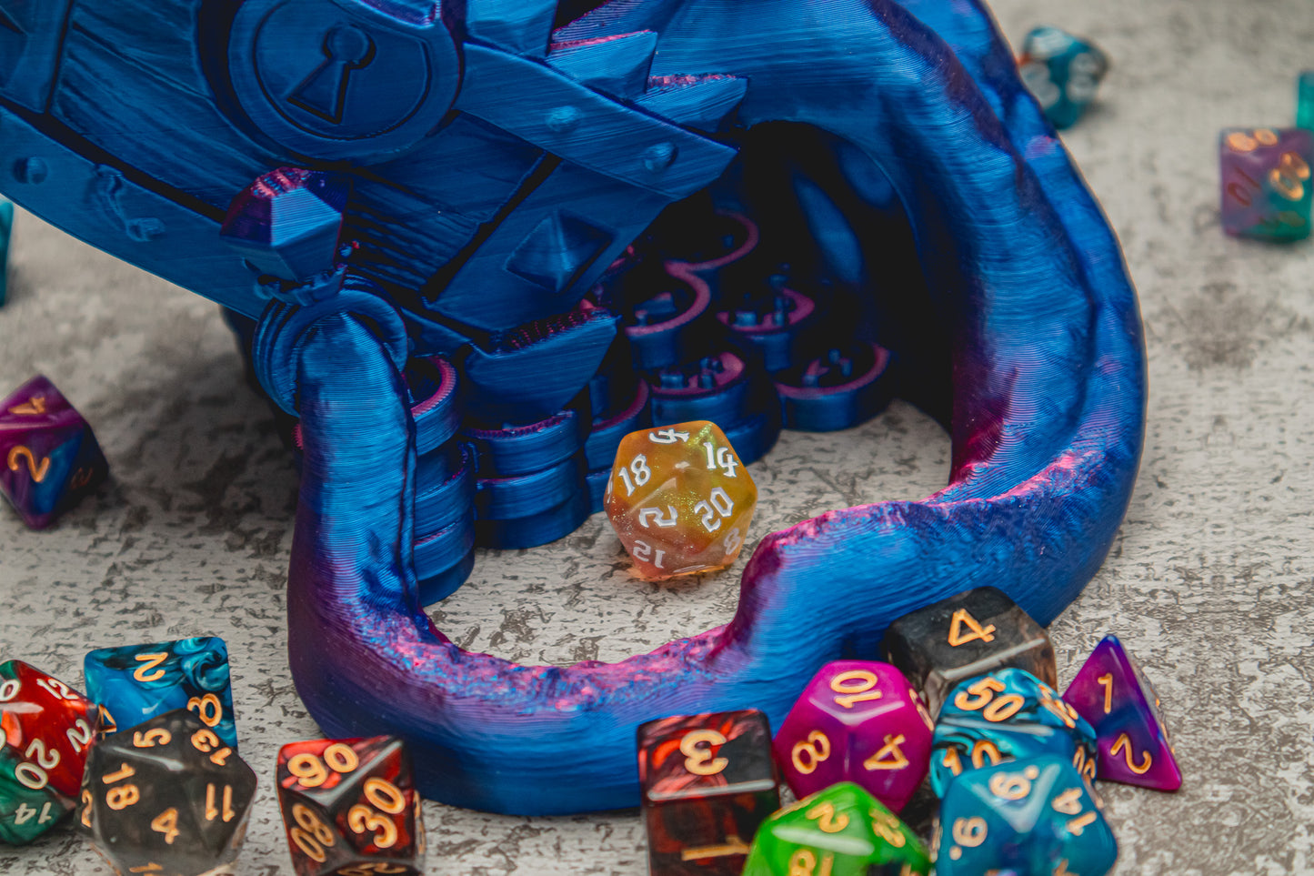 Mimic Dice Tower - The Flaming Feather & Flaming Filament
