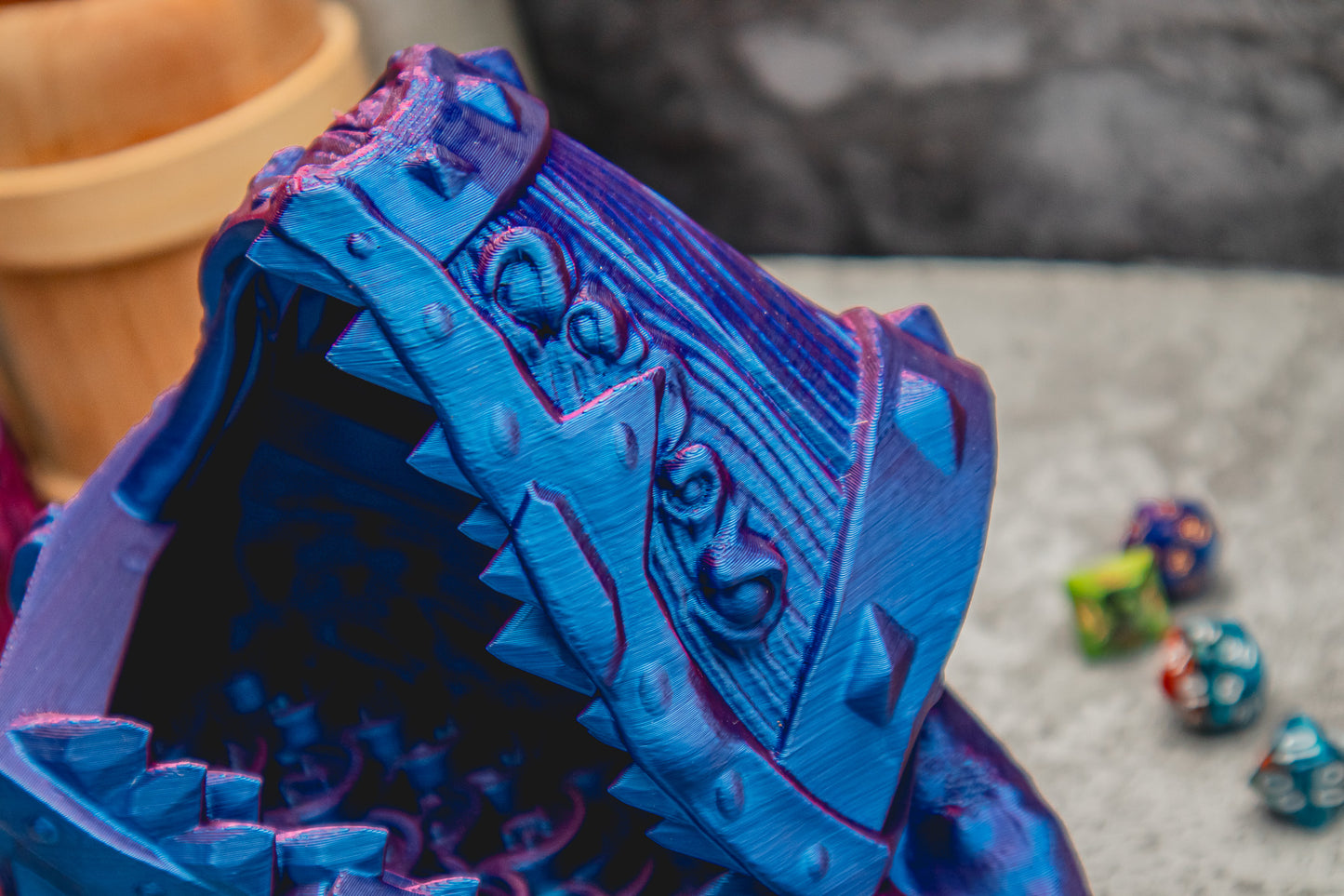 Mimic Dice Tower - The Flaming Feather & Flaming Filament