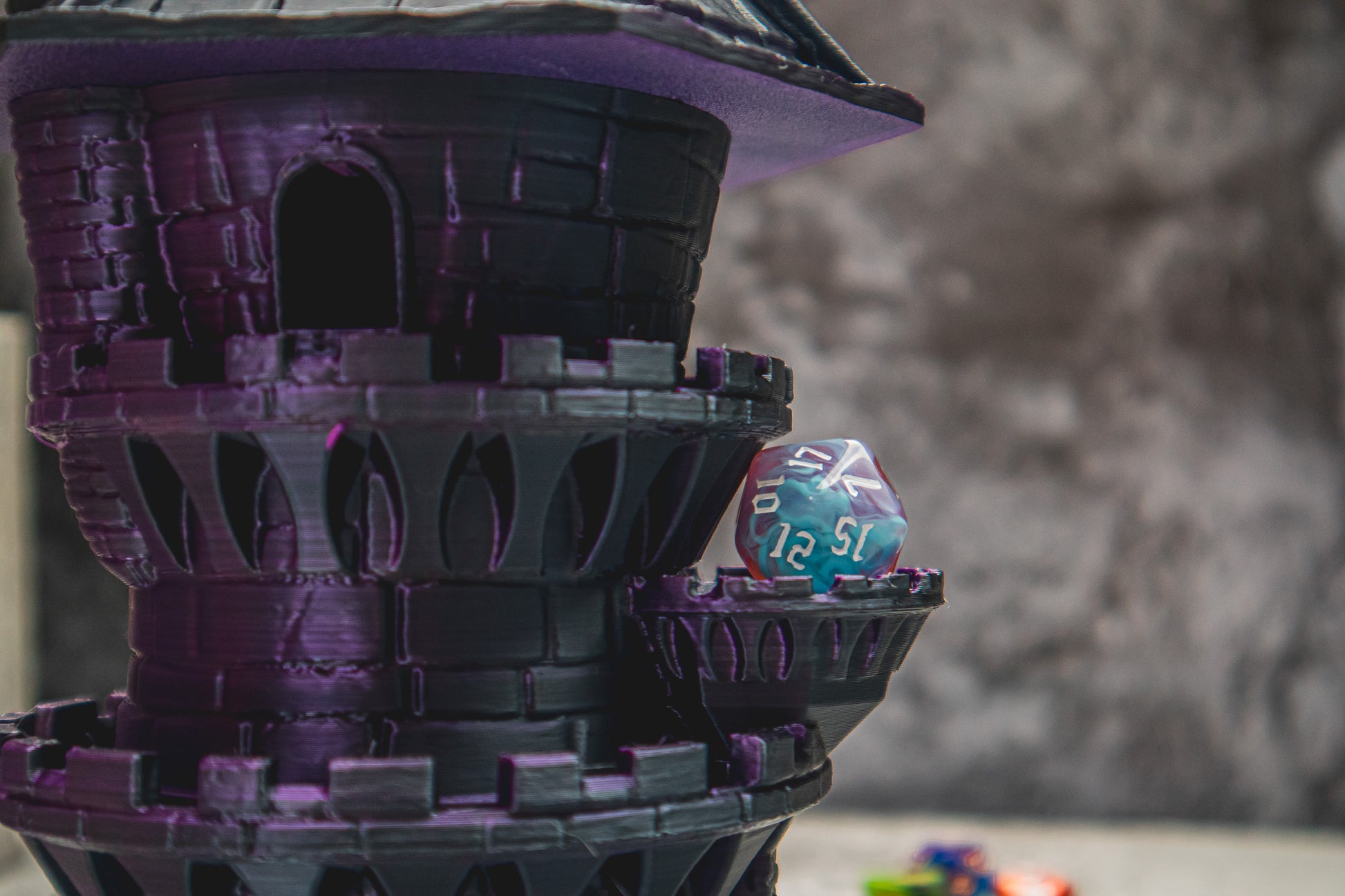 Eternal Sunrise Polyhedral dice set - The Flaming Feather & Flaming Filament