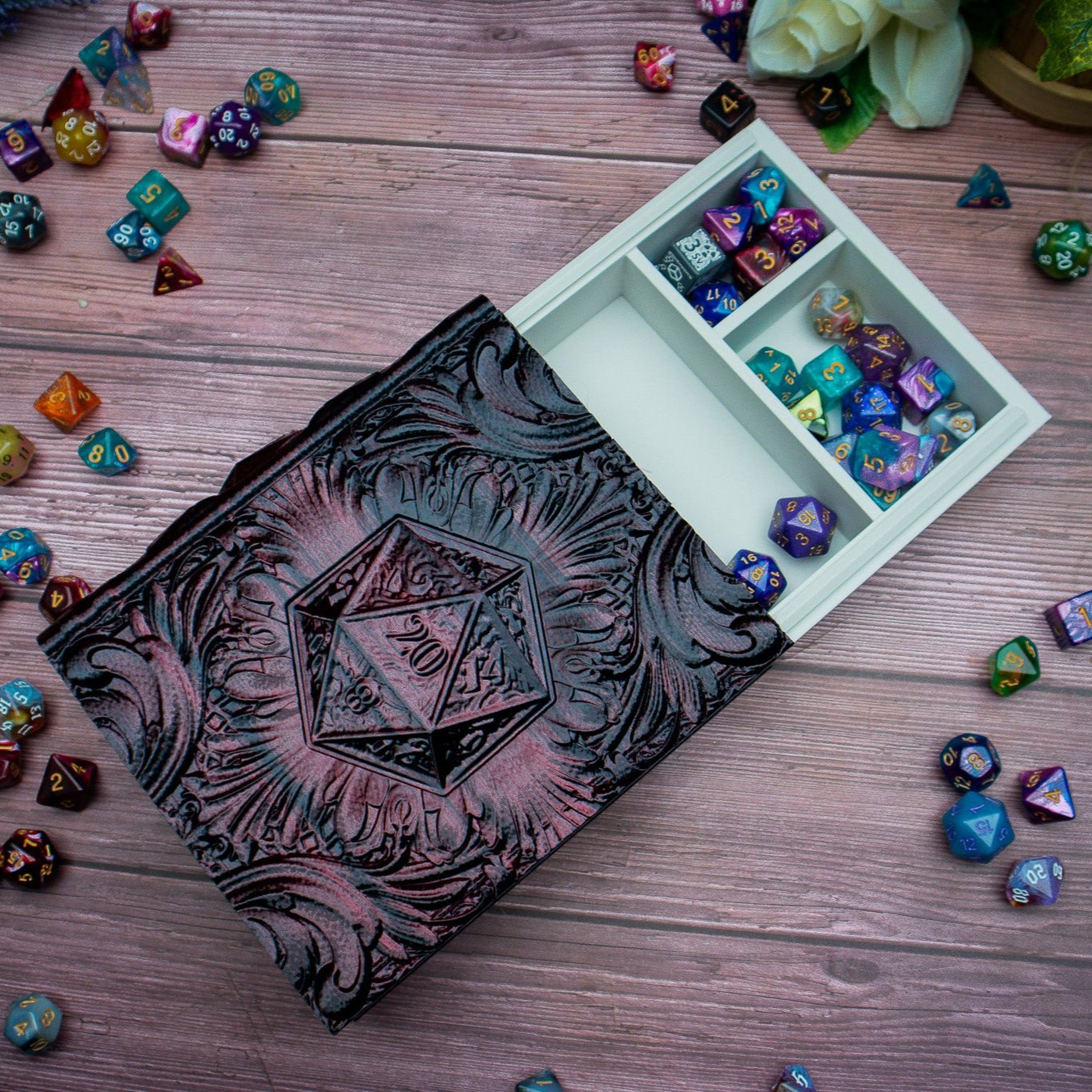 D20 Dice tome - Dice holder & Dice tray