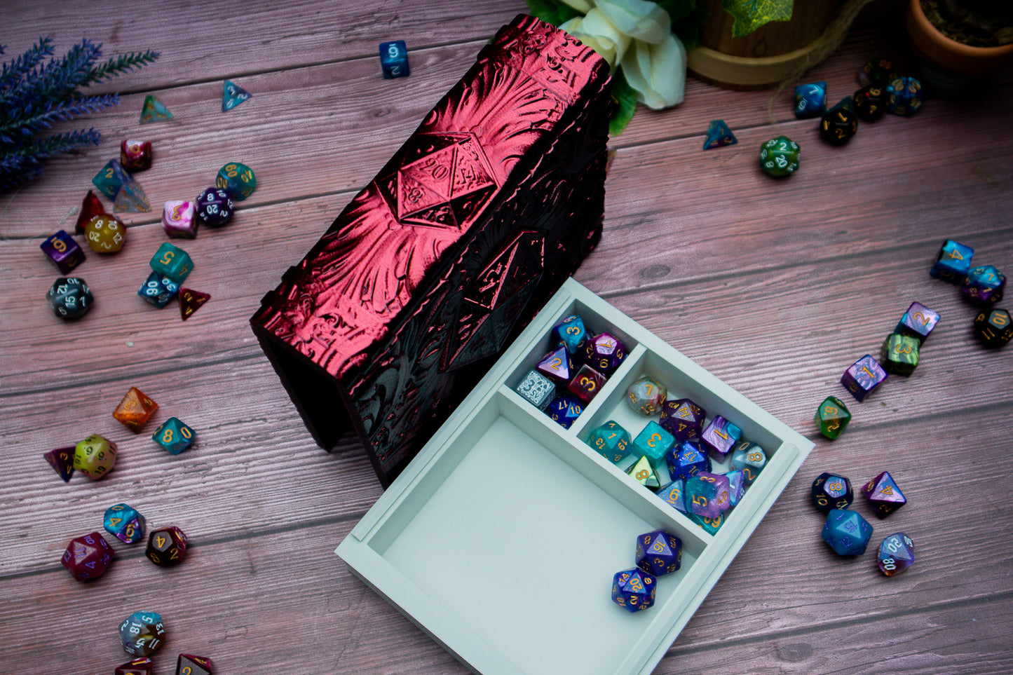 D20 Dice tome - Dice holder & Dice tray